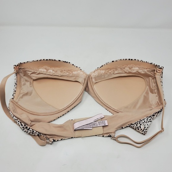 Victoria's Secret Wireless Push-Up Leopard Print Underwear Lingerie Bra Size 38D - Picture 5 of 8